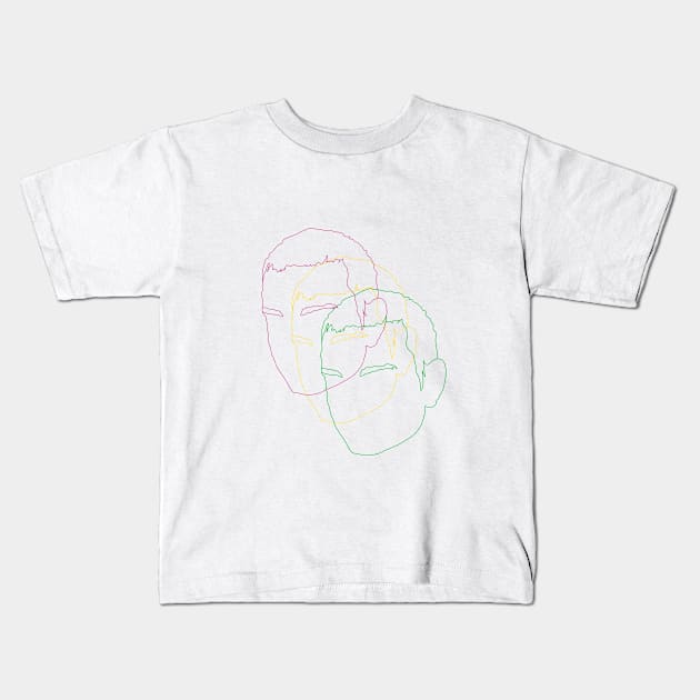 pop art digital line art Kids T-Shirt by mult1pl4y